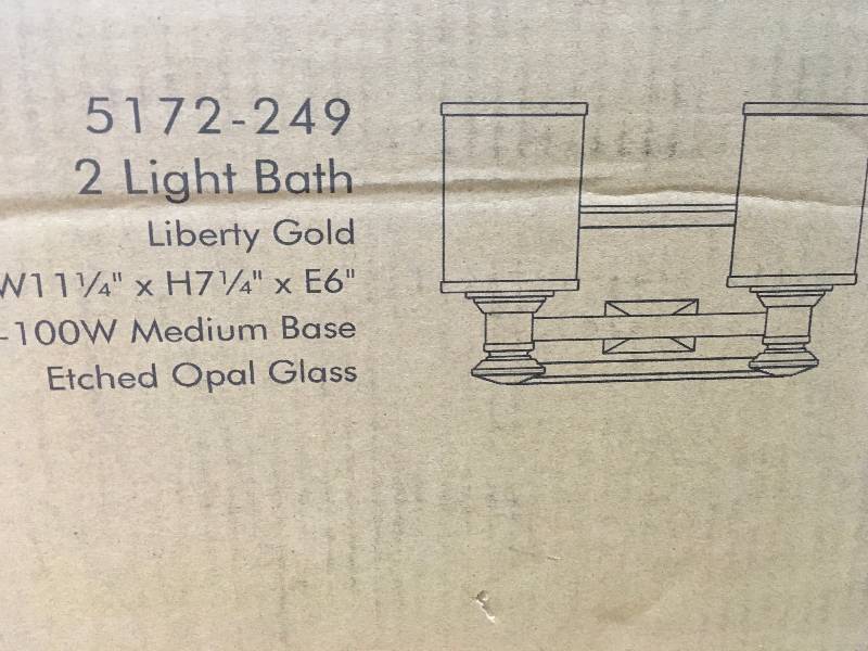 MINKA-LAVERY Harbour Point 2-Light Liberty Gold Bath Light