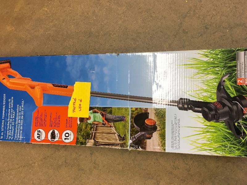 Black & Decker 20V MAX Lithium 10 in. String Trimmer  Edger  Used and is Tested