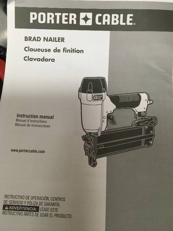 PORTER CABLE 18-Gauge Pneumatic Brad Nailer Kit  USED