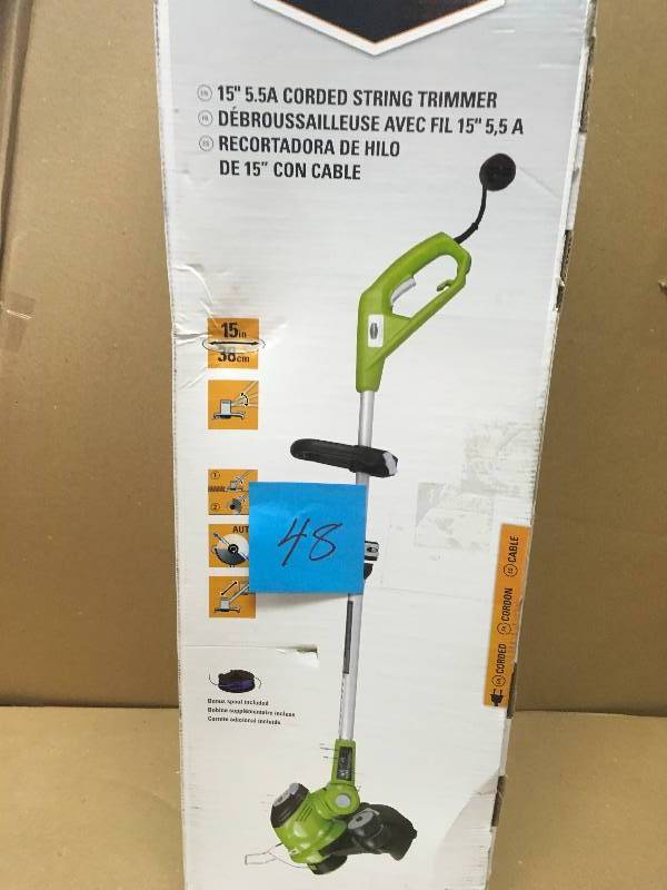 GREENWORKS 15 in. 5.5 Amp Electric String TrimmerEdger