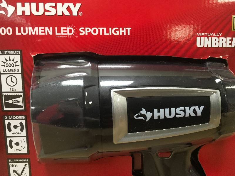 Husky 500 Lumen Cree LED Long Range Handheld Spotlight Virtually Unbreakable