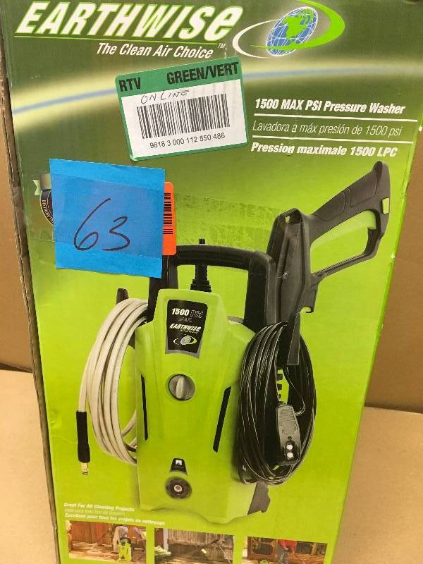 EARTHWISE 1,500 psi 1.3 GPM Electric Pressure Washer