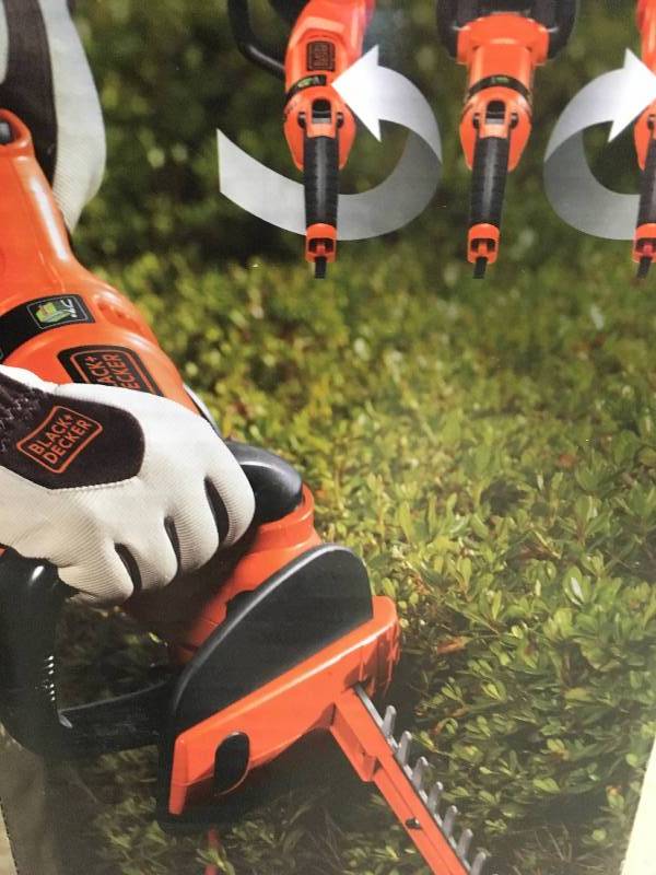 Black & Decker 24 in. 3.3-Amp Corded Electric Hedge Hog Trimmer with Rotating Handle