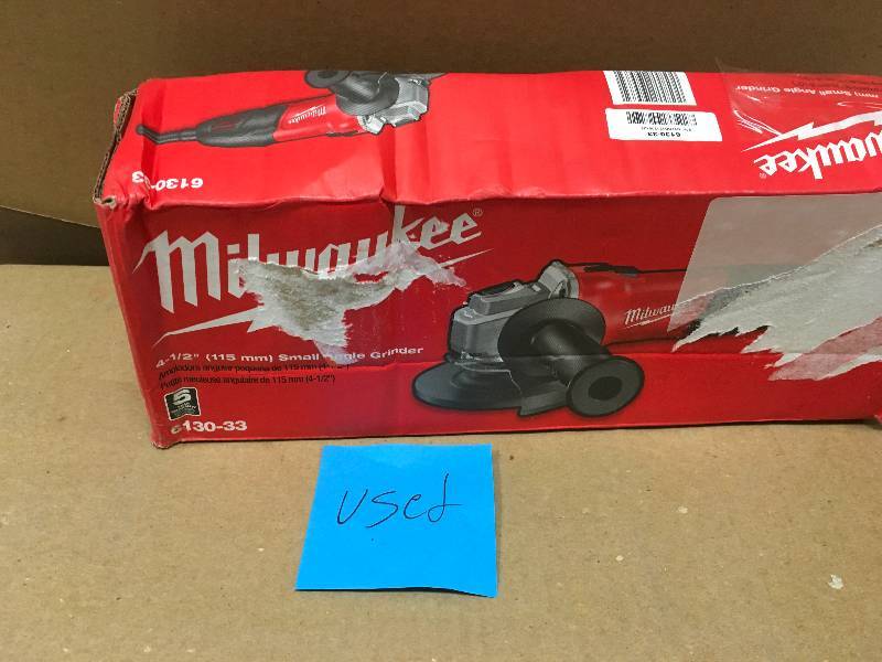 MILWAUKEE 7 Amp Corder 4-12 in. Small Angle Grinder with Sliding Lock-On Switch  USED