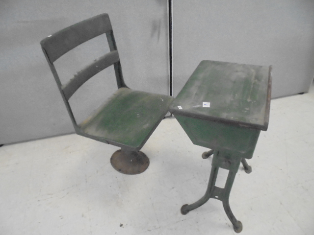 Antique School Desk and Chair
