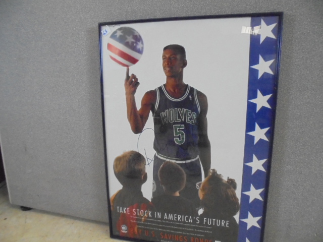 Framed Minnesota Timber wolves Poster