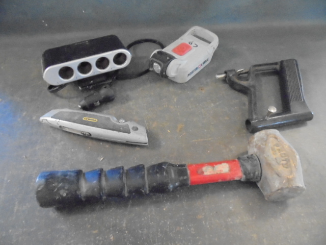 Light, Box cutter, Hammer and More