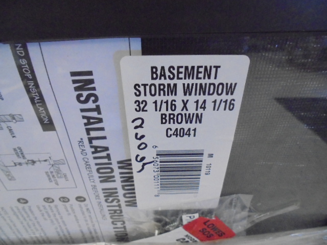 Basement Storm Window
