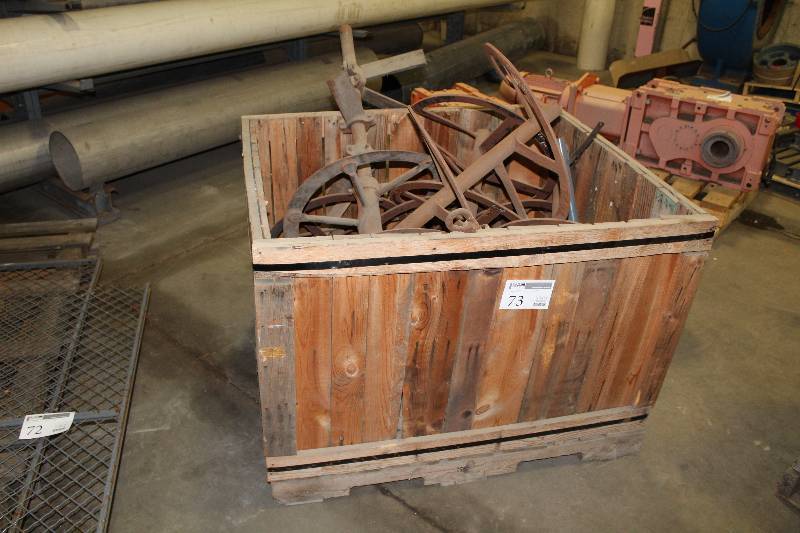 lot 73 image: Wood Box Lot of Mixing Tools
