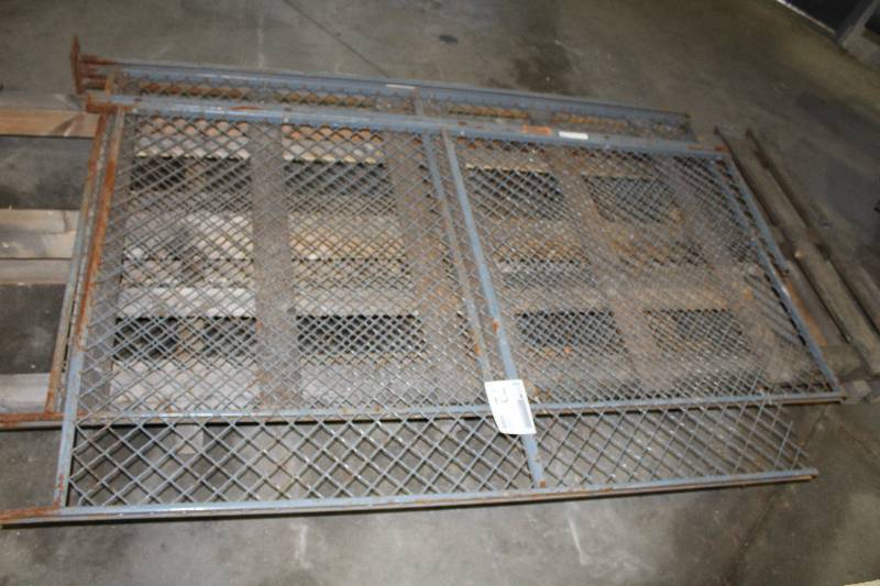 lot 72 image: Lot of (2) Metal Chain Link Fence Pieces