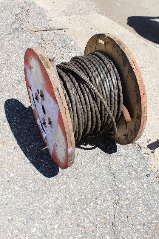 lot 77 image: Spool of Steel Cable