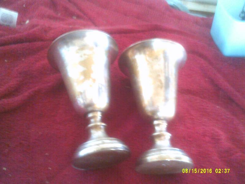 2 ANTIQUE STERLING SILVER CHALASIS