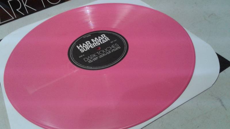 lot 3 image: Signed Har-Mar Surperstar Dark Touches, Pink Vinyl LP Record, Good Condition12