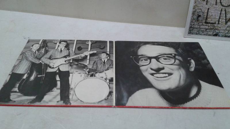 lot 19 image: Pair Of Buddy Holly 12 Vinyl LP Records, Used, Sleeve Shows Wear, Records Are In Good Condition