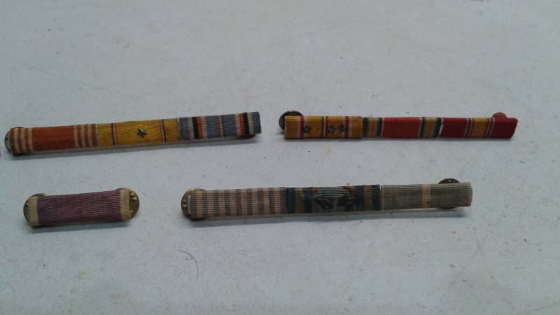 lot 49 image: Vintage World War 2 American Defense Service Medal And Service Bars