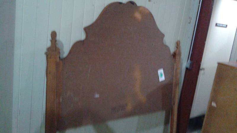 lot 67 image: Large Oak Wood Bedroom Bed Head Board Only