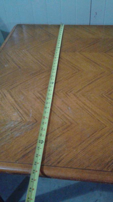 lot 71 image: Large Drexel Dining Room Table, Used, Shows Wear, Has Marks, Scuffs