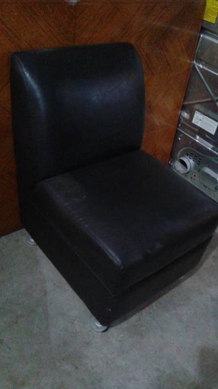 lot 72 image: Black Padded Chair, Used, Shows Wear, Some Marks