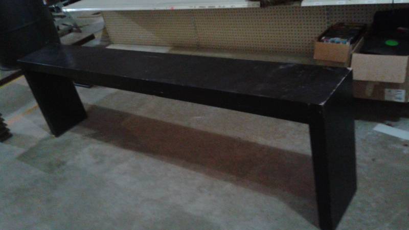 lot 79 image: Long Bench Table Shelf, Used, Shows Wear, Marks