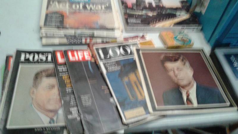 lot 85 image: Bin With Collectibles, Vintage magazines, newspapers, other Items