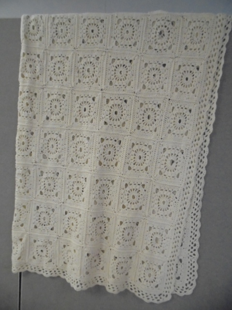 lot 74 image: Hand Crocheted blanket