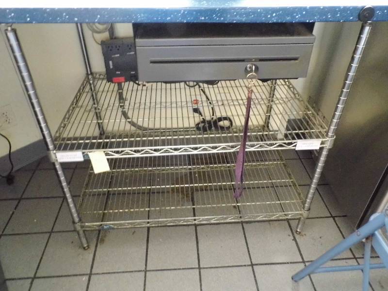 lot 21 image: Stainless Steel Shelf - Racking