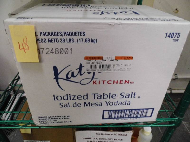 lot 48 image: Case of Iodized Table Salt