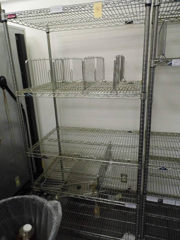 lot 91 image: Stainless Steel Shelf - Racking