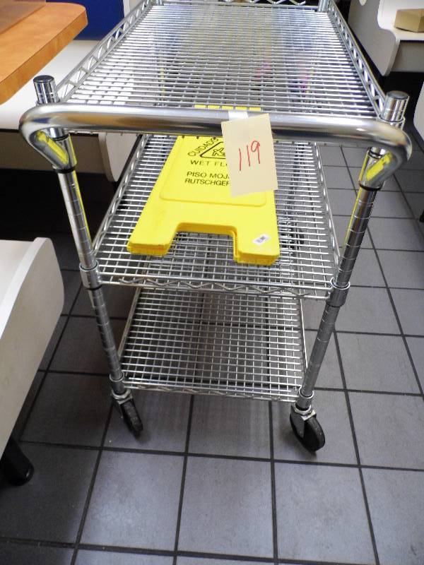 lot 119 image: Rolling Cart - Wet Floor Sign