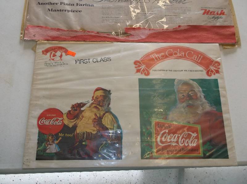 lot 66 image: 1953 Rambler poster and Coca-Cola poster