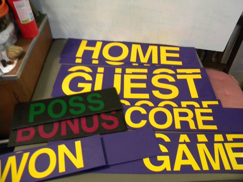 lot 62 image: Scoreboard Signs
