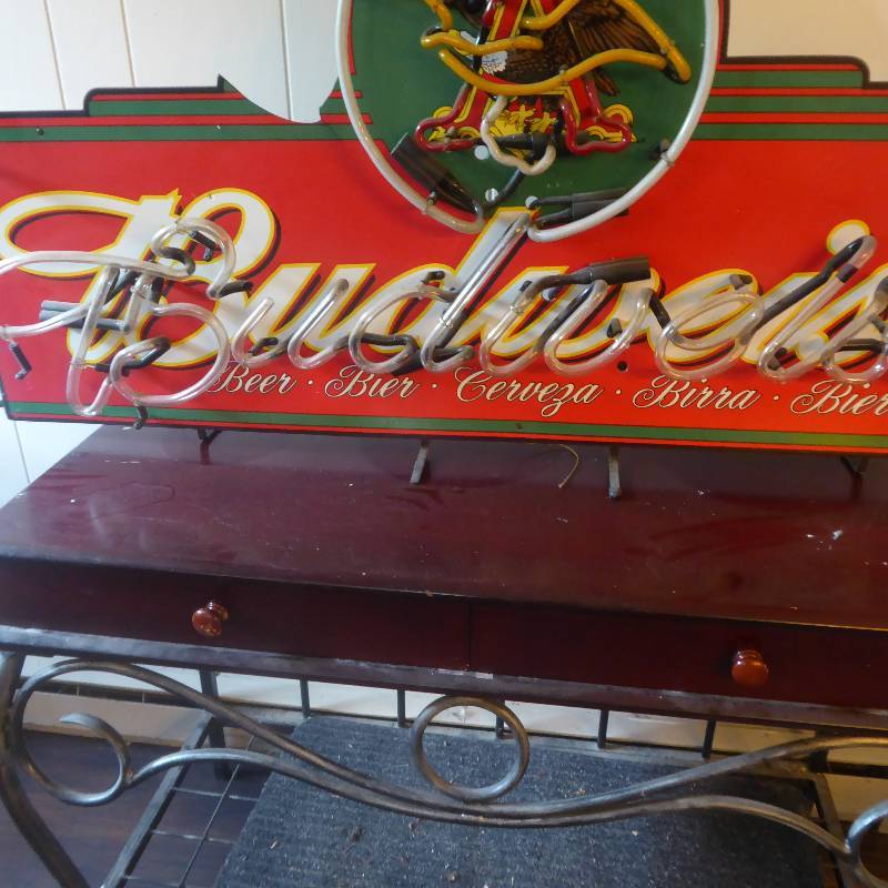 lot 5 image: Budweiser Neon Sign