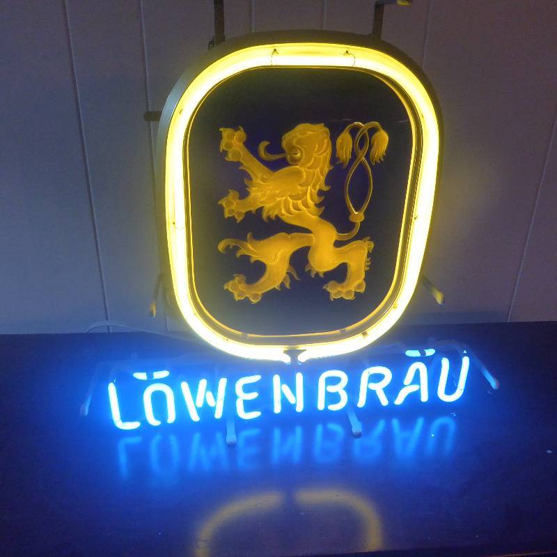 lowenbrau neon sign