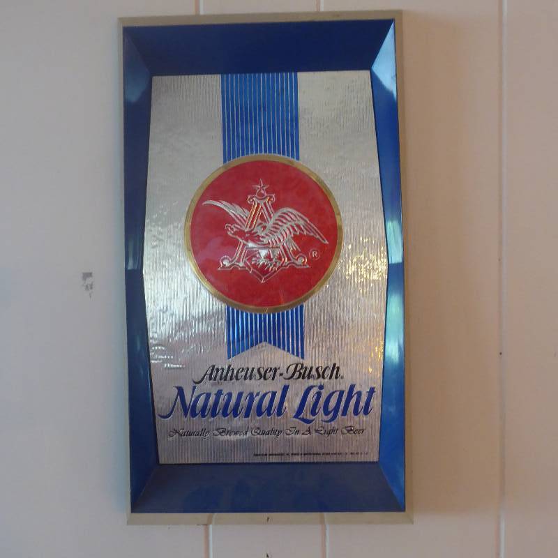 lot 15 image: Natural Light Plastic Sign