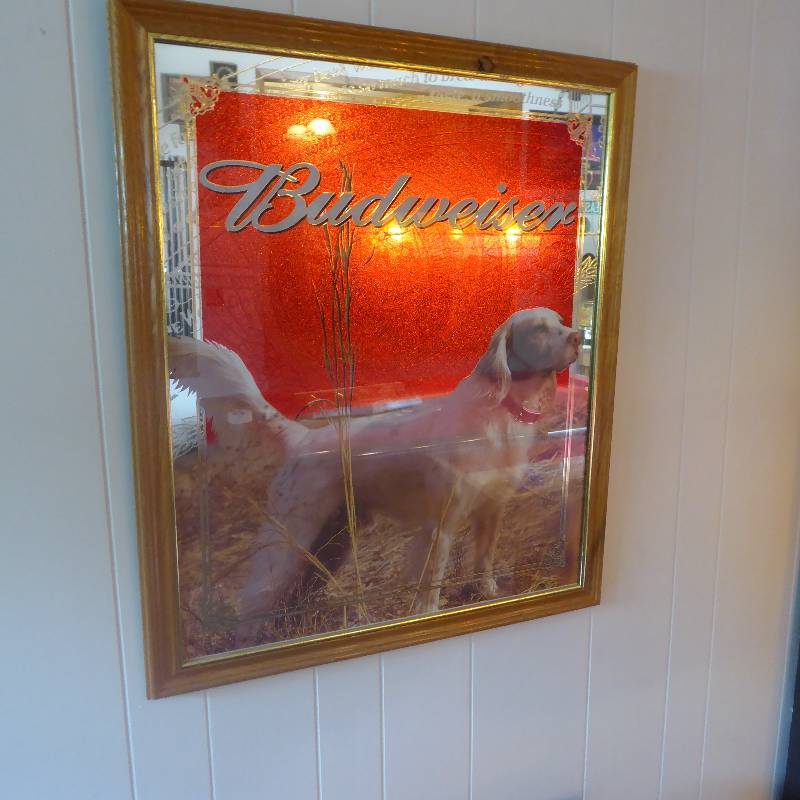 lot 22 image: Budweiser Mirror Sporting Dog Picture