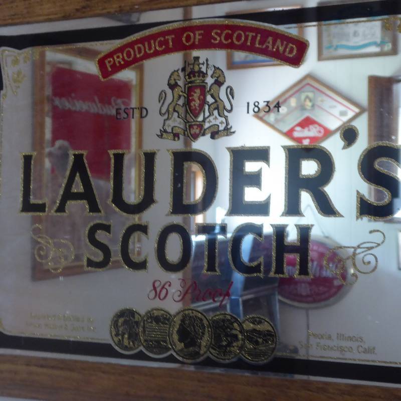 lot 37 image: Lauders Scotch Mirror Sign