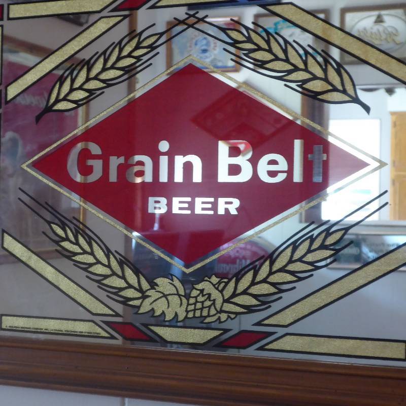 lot 46 image: Grain Belt Beer Mirror Sign #2