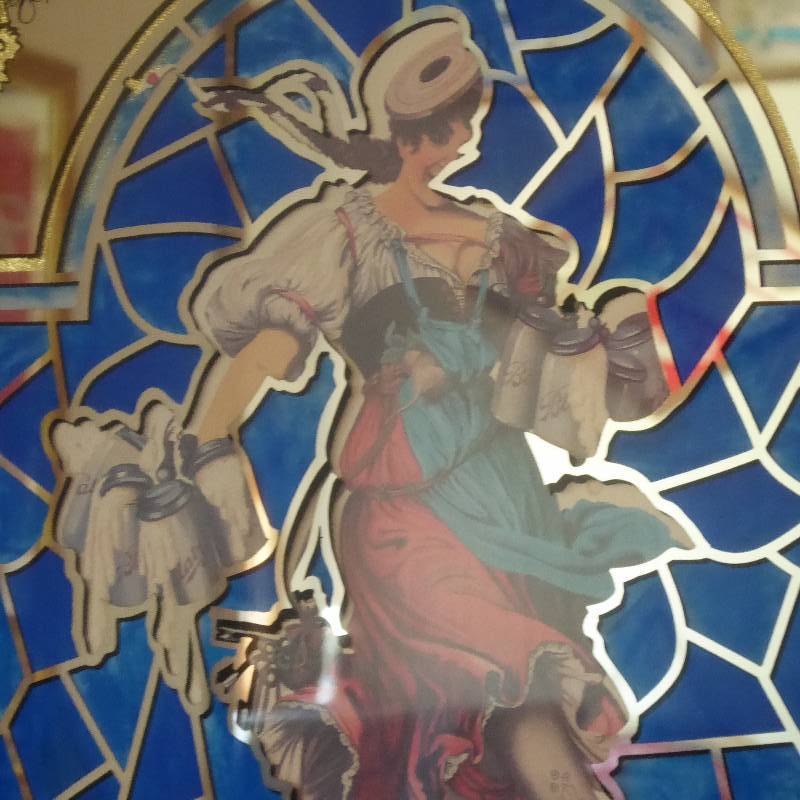 lot 47 image: Blatz Beer Girl Mirror Sign