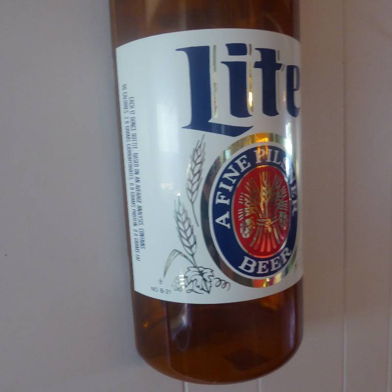 lot 51 image: Miller Lite Bottle Display Wall Decoration