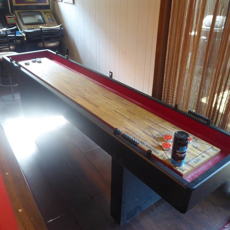 Halex 9 foot Shuffleboard Table Vintage, Antique, Man Cave & Silver