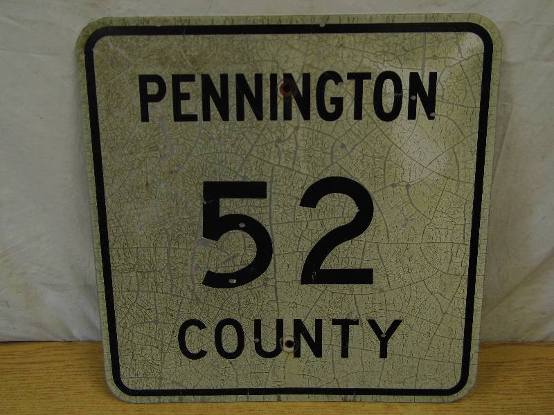 Pennington Co Road Sign