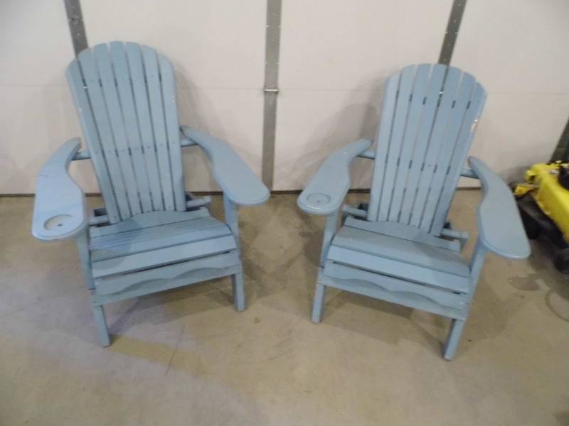2 Folding Adirondack Chairs