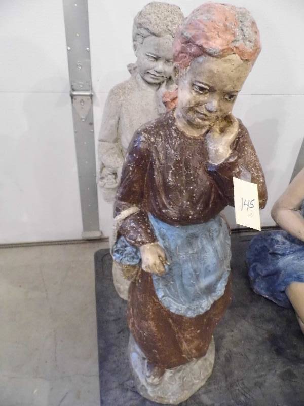 Concrete Yard Ornaments -Girl w Basket