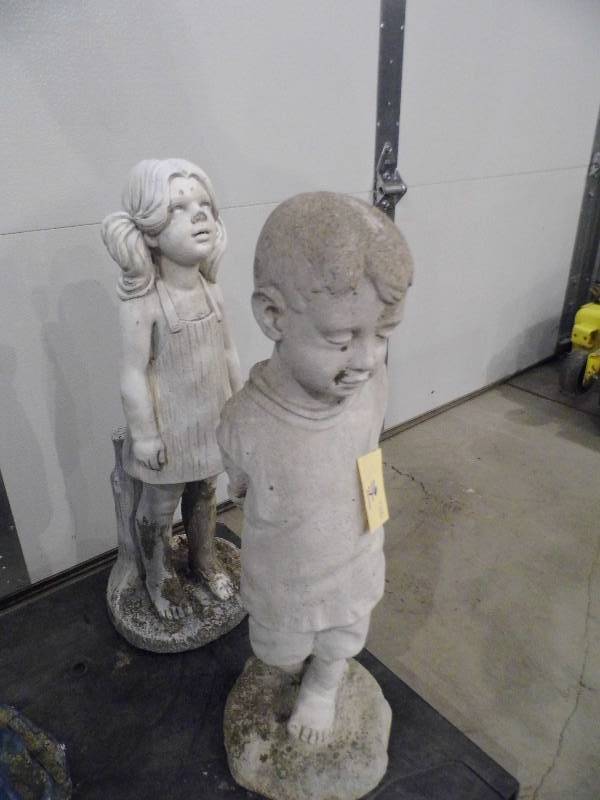 Boy - Girl Concrete Yard Ornaments