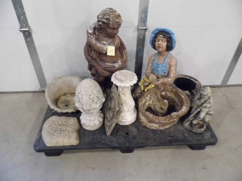 Assorted Concrete Yard Ornaments