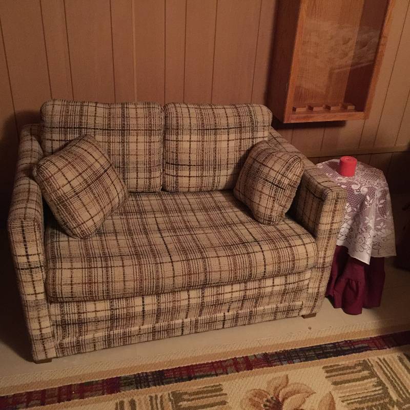 Loveseat & Wood Stand