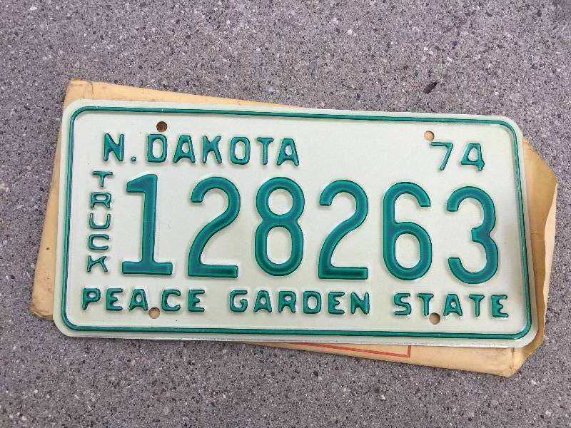 Vintage ND License Plate