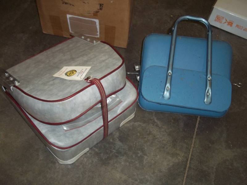 lot 21 image: Pair of Boat Seats, One with Tags in Box
