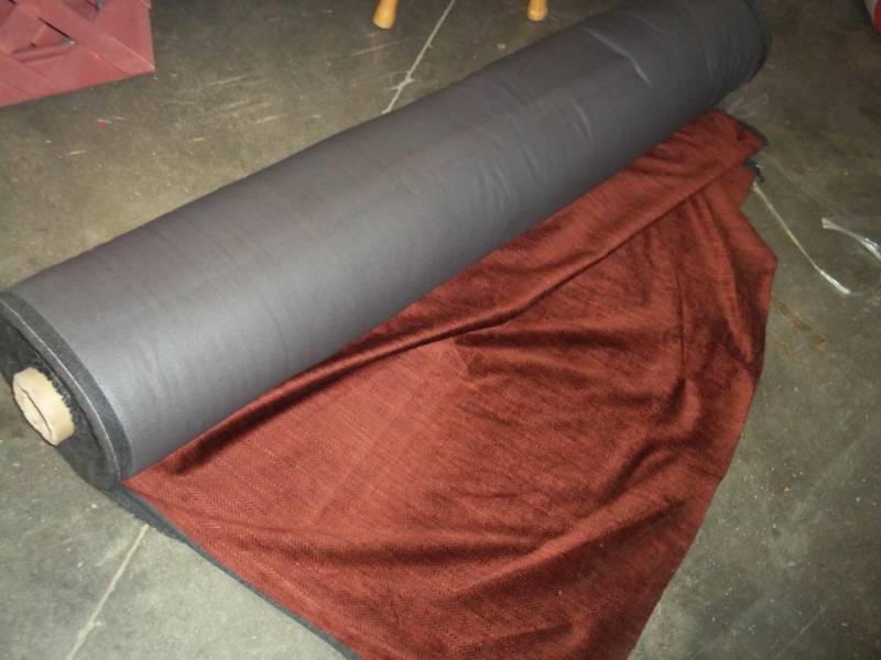 lot 104 image: Roll of Brown Fabric  Yards