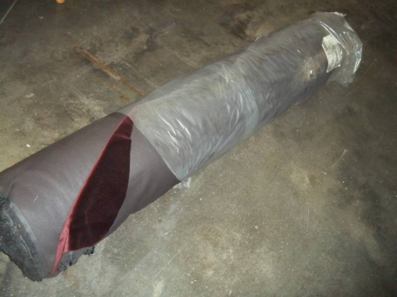 lot 106 image: Roll of Crimson Fabric 35.6 Yards